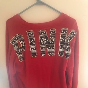 Red Pink lightweight sweatshirt